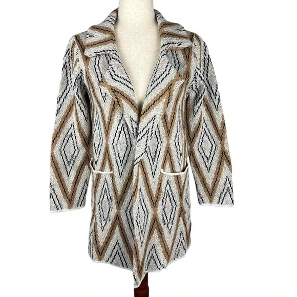 BY DESIGN Rocco Plaid Blazer Cardigan Women's Small - Picture 2 of 16